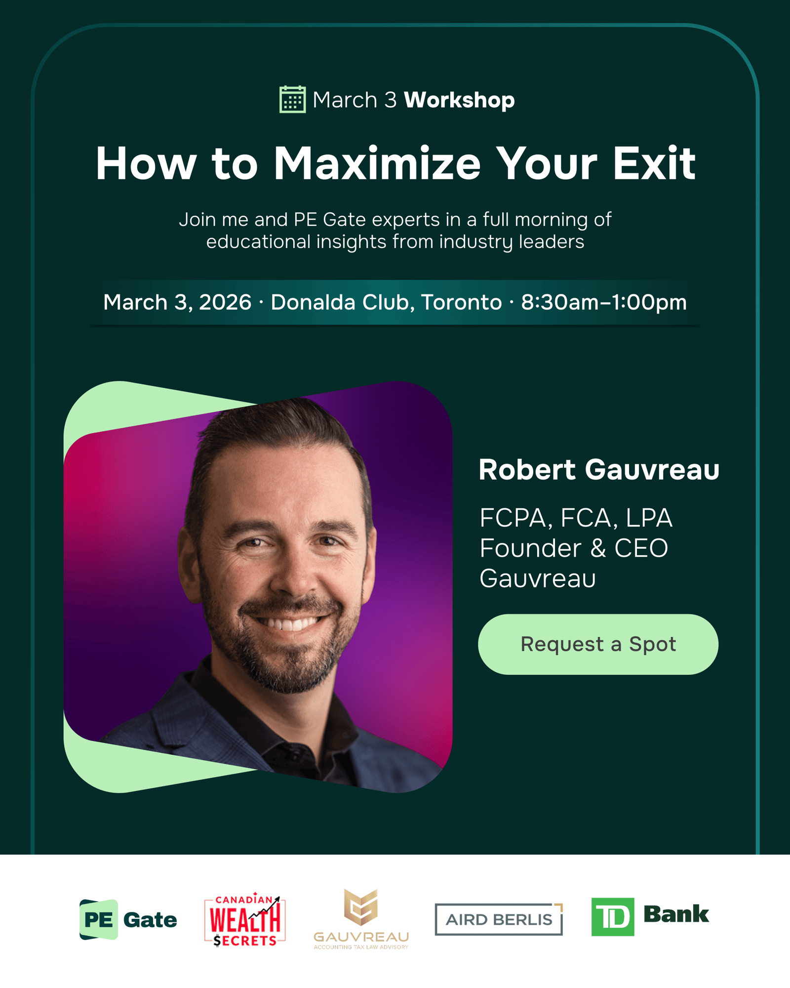 Robert Gauvreau - How to Maximize Your Exit (1)