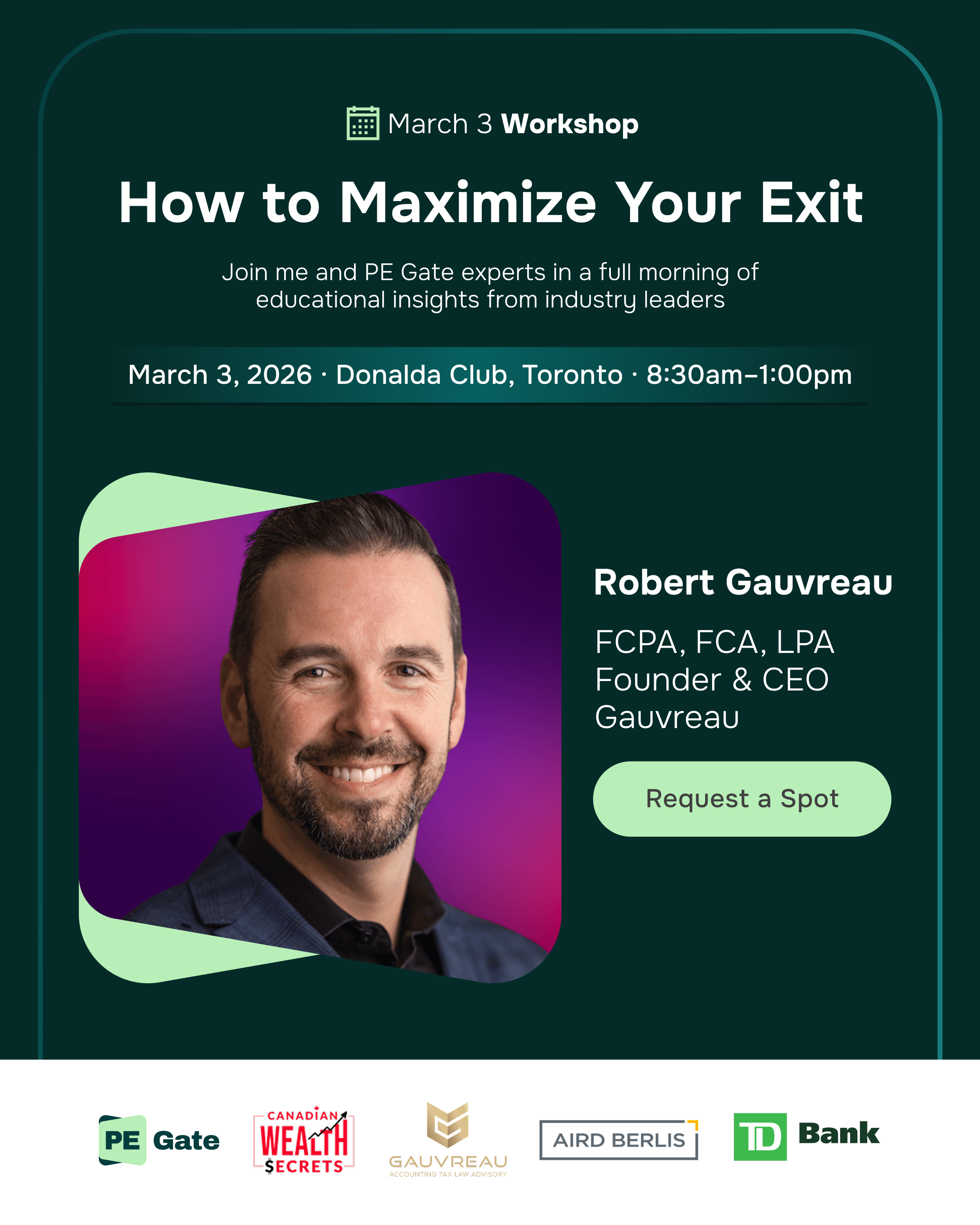 Robert Gauvreau - How to Maximize Your Exit (1)