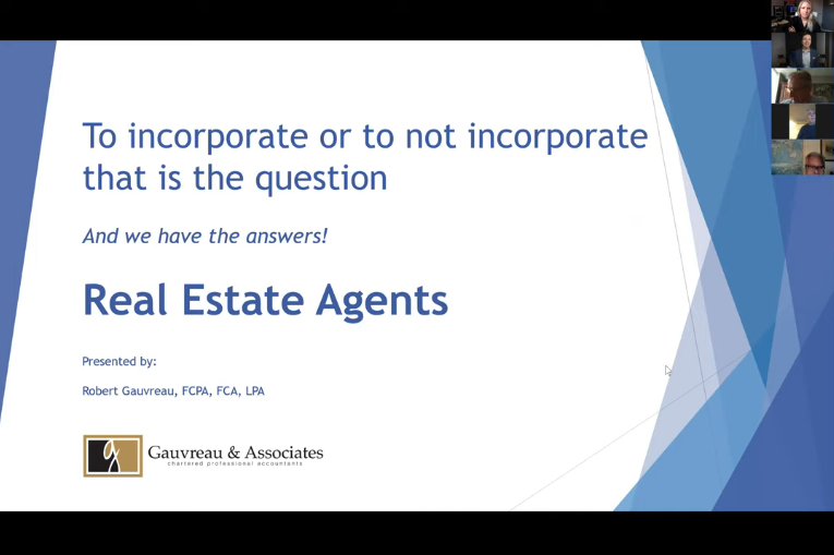 PowerPoint Presentation on Incorporation for Realtors