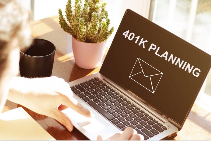 401K Planning on a computer screen